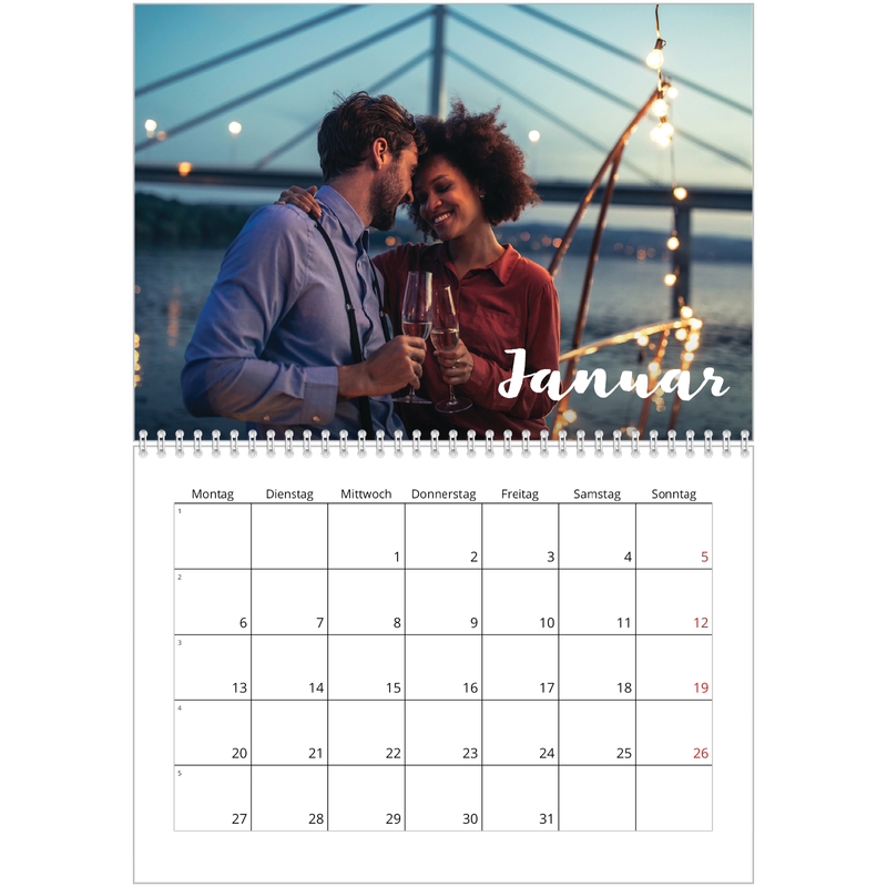 Monat Fotokalender A4 Double